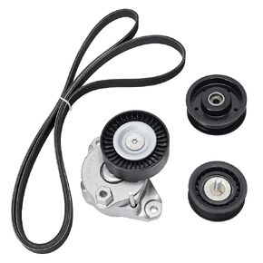 Drive Belt Tensioner & Idler Pulley Belt Kit, Compatible with Mercedes-Benz ML550 ML350 GL450 GL550 SLK280 SLK300 C280 C350 GLK350 CLK350 E350, OEM# 2722000270 2722020000 2722021419 6pk2404