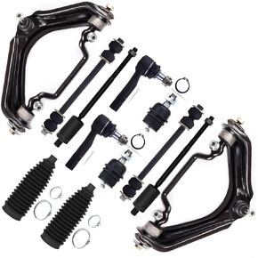 SCITOO 12pcs Front Suspension Kit Upper Control Arm And Ball Joint Outer Inner Tie Rod End w/Boot Sway Bar End Link Replacement For 2002-2005 For Ford Explorer 2002-2005 For Mercury Mountaineer
