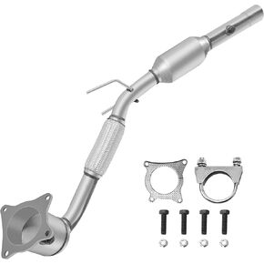 [خلفي] المحول الحفاز FortunaFlow متوافق مع Volkswagen Jetta 2008-2010 2.0L Turbocharged، استبدل 644087 (متوافق مع EPA + قياسي)