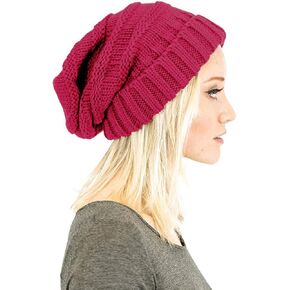 NioBe Clothing Soft Knit Oversized Stretchy Unisex Slouchy Beanie