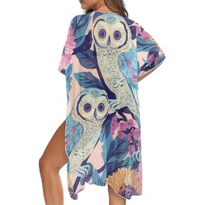 Long Swimsuit Coverup for Women Seaside Summer Vacation Swim Cover Up for Women Hawaiian komono cardigan Cover Ups