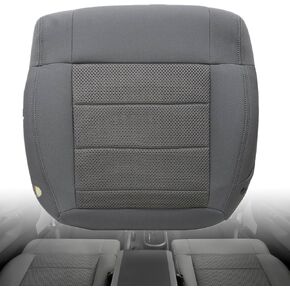 GXARTS Driver Side Bottom Lower Replacement Cloth Seat Cover Gray #E5DD Compatible with Jeep Wrangler Sahara Rubicon Sport X-Sport X-S Islander Mountain Unlimited Sahara 2008 2009 2010