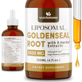 Goldenseal Root Extract 3000 mg for Immune and Respiratory Wellness - Fast Absorbing | Sugar-Free | Vegan | 4 Fl Oz