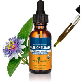 Herb Pharm Certified Organic Passionflower Extract for Mild and Occasional Anxiety - 1 Ounce