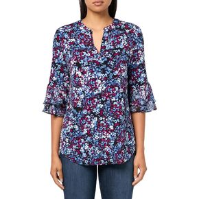 Kasper Women's 3q Flutter SLV Split Neck