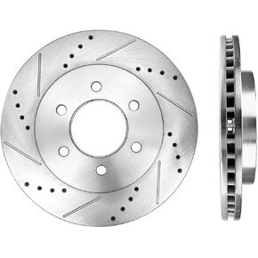 Callahan Brake Parts CDS03494 FRONT 329.5mm Drilled & Slotted 6 Lug [2] Rotors [ fit Ford F-150 Lincoln Mark LT 4WD 6 Lug ]