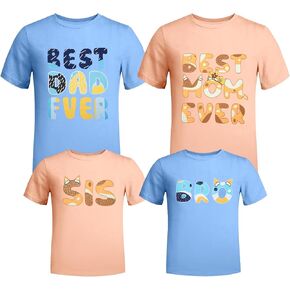 Toy Team Shirt Family Matching Shirts Funny Best Dad Mom Sis Bro Ever Story Graphic T-Shirt Vacation Casual Short Sleeve Tops