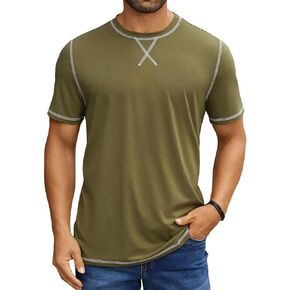 Hardaddy Men's Short Sleeve Crewneck T-Shirts Casual Lightweight Tees Basic Summer Pullover Tops