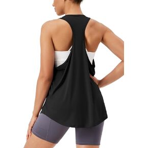 Women‘s Racerback Tank Tops Loose Fit Workout Yoga Top Sleeveless Athletic Shirts Running Sports Gym Tanks
