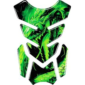 Tank Pad Protector,Universal Sport Bike Gas Tank Guard, Scratch-Resistant Decal for Motorcycle (Green Dragon)