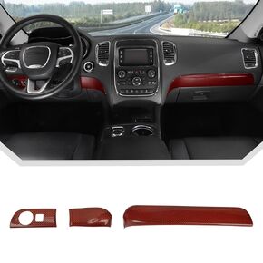 JeCar for Durango Carbon Fiber Interior Dash Panel Trim Kit Fit for 2014-2020 Dodge Durango Interior Accessories (3pcs)