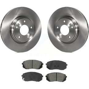 Transit Auto Front Disc Brake Rotors And Semi-Metallic Pads Kit Replacement For 2015 Hyundai Sonata GAS engine With Manual Parking K8S-100665
