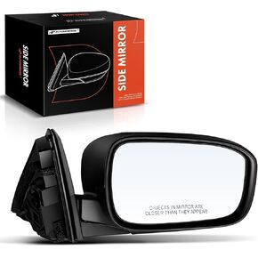 A-Premium Passenger Side Power Door Mirror - Compatible with Honda Accord 2003 2004 2005 2006 2007 - Non-Heated Manual Folding Smooth Black Outside Rear View Mirror - Replace# 76200-SDA-A13