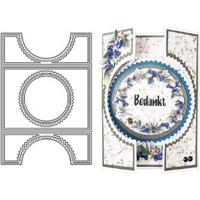 Rectangle Frame Hollows Embossing Background Cutting Dies Stencil, Scrapbooking and Card Making Die Cuts, Album Decor Dies Supplies