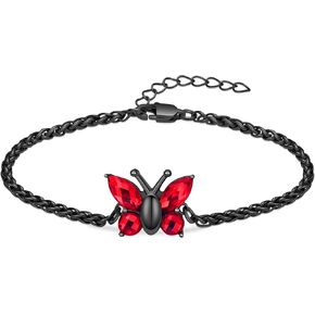 Cremation Jewelry for Ashes Butterfly Urn Bracelet for Ashes Stainless Steel Ashes Pendant for Women Men Crystal Keepsake Memorial for Jewelry Gifts
