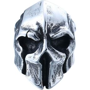 Cool Big Punk Biker Skull Ring For Man Stainless Steel Unique Punk Size 8