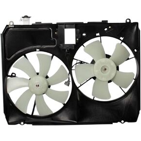 TRQ Radiator Dual Cooling Fan Assembly Compatible with 2004-2005 Toyota Sienna TO3115134