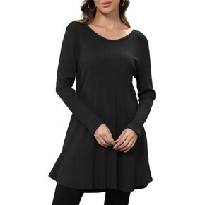 Aphratti Womens Sweaters Dresses Casual Winter Long Sleeve Tunic Tops for Women for Leggings
