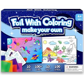 Foil Art & Coloring Page.Foam Stickers Princess Dress-Up Paper Dolls Play Set. 2 in 1 Art and Craft Activity for Kids,Fun Crafts Kits & Supplies,Gifts for Girls Ages 4, 5, 6, 7, 8, 9 Years Old
