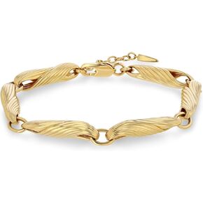 Chunky 18K Gold Plated Adjustable Textured Ribbed Infinity Bracelet For Women, Simple Trendy Stackable Patterned Statement Tennis Link Bangle Jewelry Gifts, Preppy Bohemian Vintage Handmade Unique Exaggerated Cute Chain Friendship Cuff, Summer Beach Every
