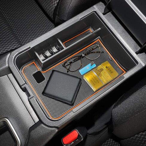 auovo Center Console Organizer Tray for Sentra Accessories 2020 2021 2022 2023 2024 ABS Plastic Secondary Armrest Storage Glove Box with Coin Holder (Black) in Saudi Arabia