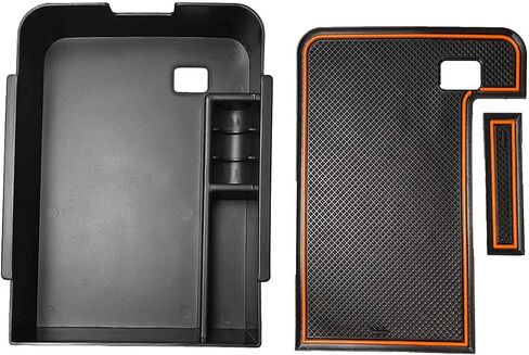 auovo Center Console Organizer Tray for Sentra Accessories 2020 2021 2022 2023 2024 ABS Plastic Secondary Armrest Storage Glove Box with Coin Holder (Black) in Saudi Arabia