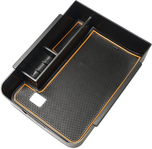 auovo Center Console Organizer Tray for Sentra Accessories 2020 2021 2022 2023 2024 ABS Plastic Secondary Armrest Storage Glove Box with Coin Holder (Black) in Saudi Arabia