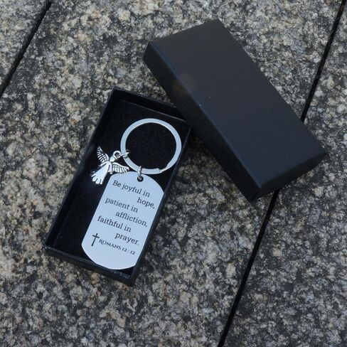 Inspirational Scripture Keychain with Angel Pendant - Bible Verse Key Chain Religious Gift for Christian in Saudi Arabia