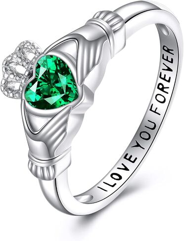 Claddagh Ring for Women 925 Sterling Silver Celtic Knot Ring Irish Wedding Band l love You Forever Jewelry Gift in Saudi Arabia