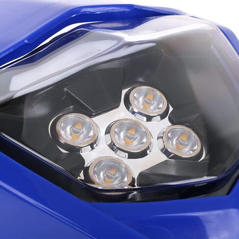 JFG RACING Dirt Bike Headlight,Motorcycle LED Headlight Enduro Pit Bike Headl Light Kit Universal for Most Motorcycle Dirt Pit Bike Enduro Like YZ85 YZ125 YZ250F WR250F WR450F（Blue） in Kuwait