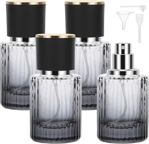 Segbeauty 30ml Fine Mist Spray Bottle, 1oz Perfume Spray Bottle Refillable, 2pcs Perfume Bottles Empty Vintage, Glass Travel Bottles for Toiletry, Fragrance Cologne Atomizer Perfume Container for Men in Kuwait