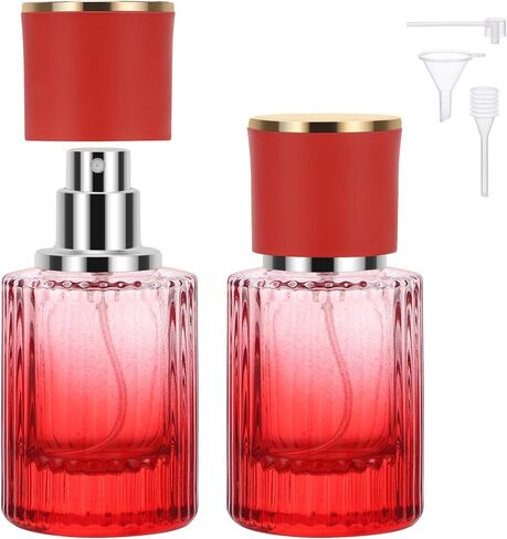 Segbeauty 30ml Fine Mist Spray Bottle, 1oz Perfume Spray Bottle Refillable, 2pcs Perfume Bottles Empty Vintage, Glass Travel Bottles for Toiletry, Fragrance Cologne Atomizer Perfume Container for Men in Kuwait