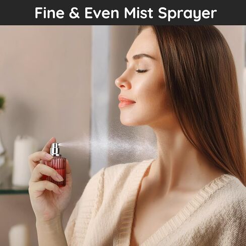 Segbeauty 30ml Fine Mist Spray Bottle, 1oz Perfume Spray Bottle Refillable, 2pcs Perfume Bottles Empty Vintage, Glass Travel Bottles for Toiletry, Fragrance Cologne Atomizer Perfume Container for Men in Kuwait