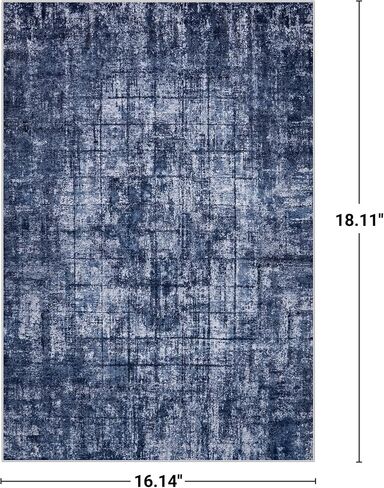 Area Rug 8x10 Washable Living Room Rugs: Large Abstract Soft Non Slip Area Rugs, Indoor Floor Non-Shedding Carpet for Bedroom Dining Room Kitchen Office Home/Dorm Decor,Navy Blue in Saudi Arabia