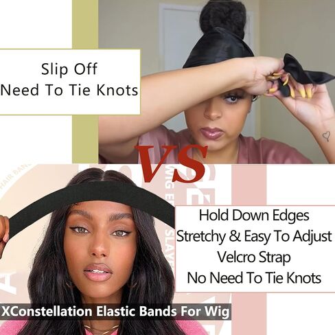Elastic Bands For Wig Band For Edges 2 Pcs Lace Melting Band For Wigs Elastic Band For Lace Frontal Melt Adjustable Magic Buckle Edge Wrap To Lay Edges Keeping Wig Grip Wig Accessories in Kuwait