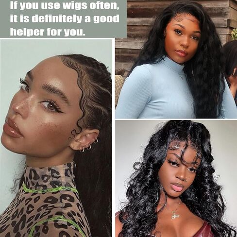 Elastic Bands For Wig Band For Edges 2 Pcs Lace Melting Band For Wigs Elastic Band For Lace Frontal Melt Adjustable Magic Buckle Edge Wrap To Lay Edges Keeping Wig Grip Wig Accessories in Kuwait