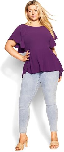 City Chic Women's Plus Size Top Romantic Mood in Saudi Arabia