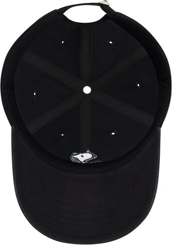 Peanuts Snoopy Tennis Dad Hat, Adult Cotton Baseball Cap with Curved Brim, Black, One Size in Saudi Arabia