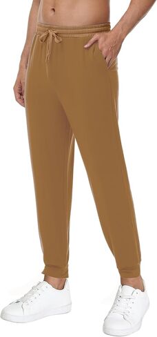 WiWi Men's Athletic Joggers Casual Gym Sweatpants Drawstring French Terry Workout Lounge Pants with Pockets S-XXL in Kuwait