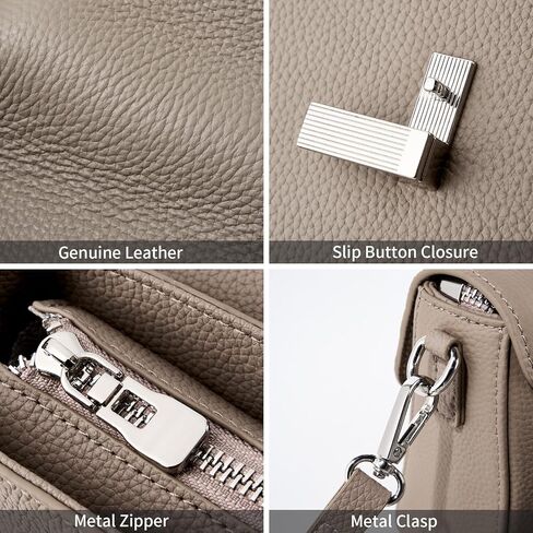 حقائب كروس من الجلد الطبيعي للنساء حقيبة صغيرة للهاتف الخلوي ومحفظة وحقائب كتف مع حزام قابل للتعديل in Kuwait