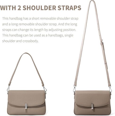 حقائب كروس من الجلد الطبيعي للنساء حقيبة صغيرة للهاتف الخلوي ومحفظة وحقائب كتف مع حزام قابل للتعديل in Kuwait