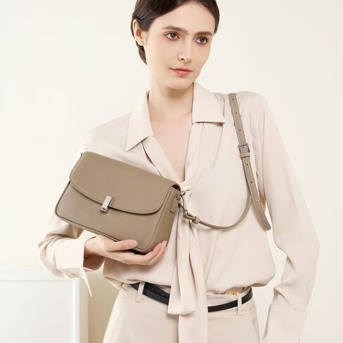 Genuine Leather Crossbody Bags for Women Small Cell Phone Purse Bag Wallet Shoulder Handbags with Adjustable Strap in Saudi Arabia