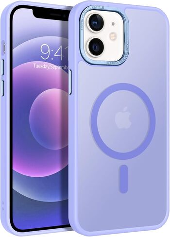 BENTOBEN لحافظة iPhone 12 Mini المغناطيسية، حافظة هاتف iPhone 12 Mini [متوافقة مع Magsafe] تصميم نحيف شفاف غير لامع مقاوم للصدمات واقٍ لطيف للفتيات والنساء والأولاد والرجال 12 غطاء صغير، وردي فاقع in Kuwait