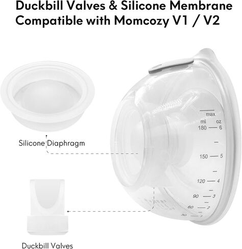 قطعتان بديلتان من غشاء السيليكون/الحجاب الحاجز المتوافق مع مضخة الثدي القابلة للارتداء Momcozy V1 / V2، ختم مضخة Momcozy V2، الملحقات المصنوعة بواسطة Durceler، ليست أجزاء مضخة Momcozy V1 الأصلية in Saudi Arabia