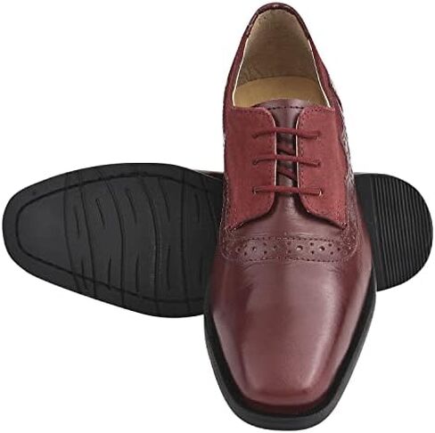 Formal Shoes for Boys Genuine Leather Kids Dress Shoes Lace Up Oxford Shoes Animal Print Shoes for Wedding & Party in Saudi Arabia
