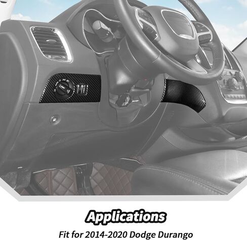 JeCar for Durango Carbon Fiber Interior Dash Panel Trim Kit Fit for 2014-2020 Dodge Durango Interior Accessories (3pcs) in Saudi Arabia