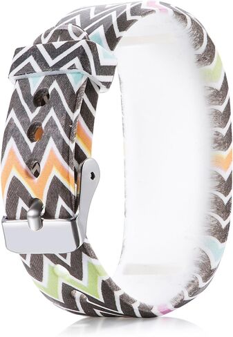 Compatible With Garmin Vivofit JR/JR 2/Vivofit 3 Bands Repacement,For Kids Boys Girls,Soft Silicone Pattern Adjustable Straps,Wristbands,Watch Band,With Secure Metal Clasp,Lagre&Small (Large, A) in Saudi Arabia