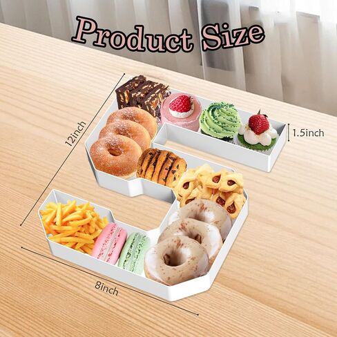 Cardboard Numbers for Charcuterie, 12'' Number Charcuterie Board Box, Number Paper Mache Box, Fillable Cardboard Numbers Food Tray for Party Decor Birthday Candy Chocolate Cupcake, Number 2, Gold in Kuwait