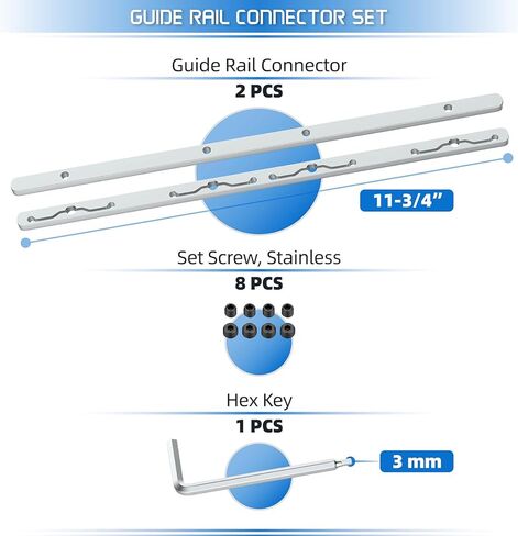 Ximoon Track Saw Guide Rail Connector Kit Replacement for Makita Track Saw Long Cuts Compatible with Kreg Track Saw Guide Fit for Festool and More Brand Cutting System Tracks 71358 in Kuwait
