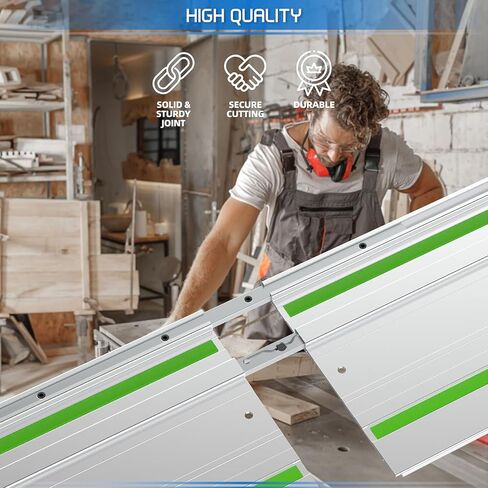 Ximoon Track Saw Guide Rail Connector Kit Replacement for Makita Track Saw Long Cuts Compatible with Kreg Track Saw Guide Fit for Festool and More Brand Cutting System Tracks 71358 in Kuwait